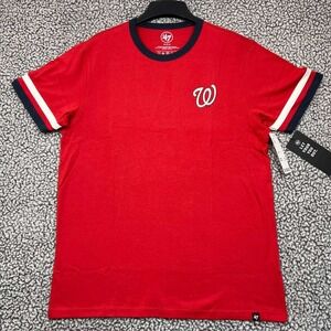 Washington Nationals Shirt Men Medium Red 47 Brand Short‎ Sleeve Cotton New M